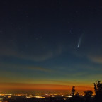 Comet Neowise über Rheinebene