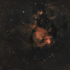 IC1795 "Fish Head Nebula" bei Vollmond, Wolke und Nebel ;-)