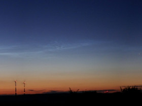 Leuchtende Nachtwolken vom 1. Juli 2022