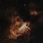 M17 / NGC6618 Omega-Nebel mit dem Seestar S30Pro - 30mm Öffnung am Limit ;-)