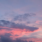 Stratocumuli im Sonnenuntergang