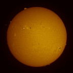 Sonne 17.07.23 mit Koronalen Auswurf (weißer Fleck)