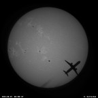 Sonne Flugzeugtransit - Frame 206