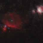 Orionnebel M42 mit Pferdekopfnebel IC 434 und Flammennebel NGC 2024