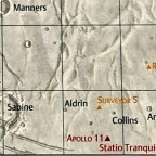 Region um Krater Sabine mit der Landestelle der Mondfähre