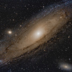 Auch jedes Jahr einmal die Andromeda-Galaxie M 31 mit ihren Begleitern