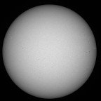 Sonne im Weißlicht am 16. August 2025 um 16:43 MESZ