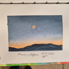 20260118 Abendlicher Mond - Aquarell