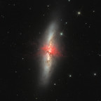 M82 bei Vollmond