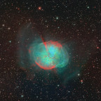 M27-Hantelnebel bei fast Vollmond