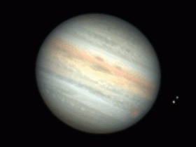Jupiter mit Europa und Io am 20.08.2021 ab 22:41UT