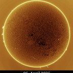 Sonne in H-Alpha vom 06.04.2025