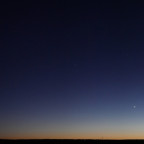 Drei Planeten am Abendhimmel