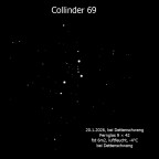 Collinder 69, der Kopf des Orion (Offener Sternhaufen), im 9 × 42-Fernglas