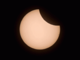 Sonnenfinsternis Animation mit ISS Transit am 10.06.2021