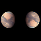 Mars mit Syrtis Major und Hellas Becken am 10.09.2022
