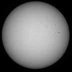 Sonne im Weißlicht am 13. August 2025 um 17:07 MESZ