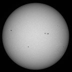 Sonne im Weißlicht am 01. August 2025 um 18:01 MESZ