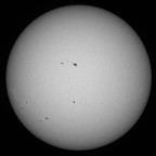 Sonne im Weißlicht am 24. Juli 2025 um 18:24 MESZ