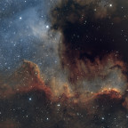 Cygnus Wall im Nordamerika-Nebel (NGC7000), neue Bearbeitungsvariante