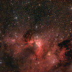 Sh2-155 (Höhlennebel) - 2 Stunden - RGB+Schmalband - OSC ToupTek 2600 Color - Skywatcher 8" Quattro f/4