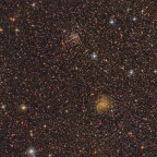 Sternhaufen NGC 6939 u. Galaxie NGC 6946 neu bearbeitet mit graxpert und starnet v2; 6" f/4 Newton + Canon 750d; 08.05.2018; 31x3 min; ohne Filter;