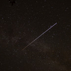 Die ISS vor der Milchstraße