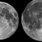 2025 - kleinster und größter Vollmond - Größenvergleich - 8" Newton Skywatcher Quattro - Touptek 2600 Color