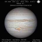Jupiter mit GFR im ZM, 17.08.2022