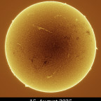 Sonne in H-Alpha vom 15.08.2025