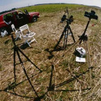 Aufbau der verschiedenen Kameras zur Aufzeichnung der Sonnenfinsternis 1999
