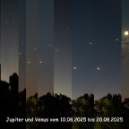 Jupiter und Venus vom 10. - 20.08.25