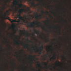 Crescent Nebel/NGC6888 Widefield - 2x2-Mosaik SHO mit 135mm Pentax Altglas