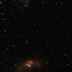 Blasennebel (NGC7635) und Salz und Pfefferhaufen M52