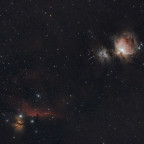 Ein kleines Orion-Widefield-Mosaik (NGC2024, IC434, NGC1977, M42) - mein Firstlight mit dem S30Pro