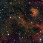 IC 2177 von 2024: Möwennebel Nordteil mit etwas mehr H-II und schwächeren Sternen