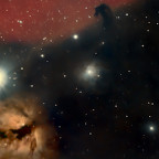 IC434 Pferdekopfnebel und NGC2024 Flammennebel, schon wieder ein Pferd im Flammenmeer.