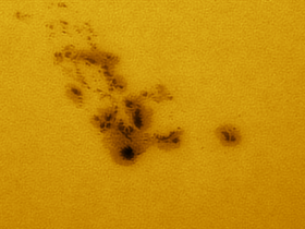 Fleckengruppe auf der Sonne am 08.05.2024