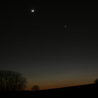 Mond mit Venus und Merkur 02.03.2025
