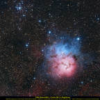 Trifid Nebel M20 Neubearbeitung mit BlurXTerminator