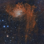 IC 405, der Flaming Star Nebula im Sternbild Fuhrmann