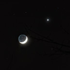 Mond und Venus am 03.01.2025 um 18:37 MEZ