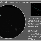 PN Messier 97 und GX M 108