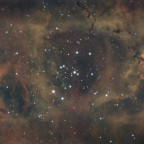 NGC2244 offener Sternhaufen im Rosetten-Nebel mit der Vaonis Stellina