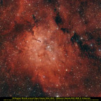 Sh2-86 um Sternhaufen NGC 6823 + Reflexionsnebel NGC 6820 in Vulpecula