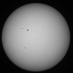 Sonne im Weißlicht am 23. juli 2025 um 18:47 MESZ
