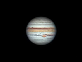 Jupiter am 11.8.2021(1:12Uhr) bei erstmals phasenweise gutem Seeing im Nordwesten! Refr.ED100/900 Barlow2.5 SvBony305pro