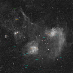 Flaming Star Nebel /Caldwell 31 - Region annotiert