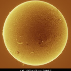 Sonne in H-Alpha vom 18.10.2025