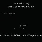 h Lepi (= h 3752) – ein Doppelstern im Hasen